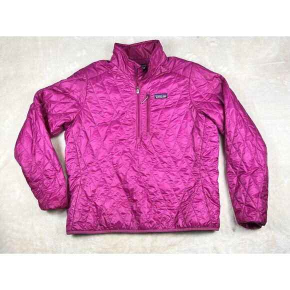 Patagonia Primaloft 1/2 Zip Pullover Women’s XL Pink Long Sleeve Quilted Jacket - Picture 1 of 8